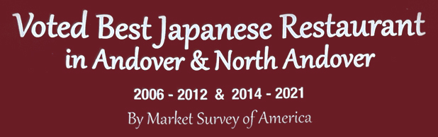 Voted Best Japanese Restaurant in Andover & North Andover